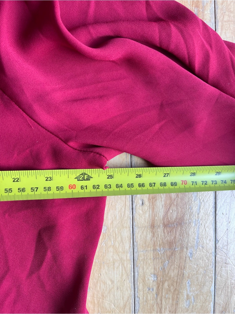 Penningtons Red Ruffle Front Blouse Long Sleeve Size 1X - Picture 6 of 7